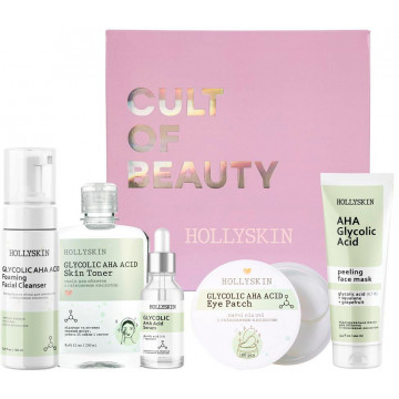 Купить - Hollyskin Glycolic AHA Acid Care Maxi Set - Подарочный набор для лица с гликолевой кислотой