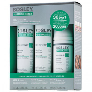 Купить - Bosley Воs Defense Starter Pack for Non Color-Treated Hair - Система для нормальных/тонких неокрашенных волос (шампунь, кондиционер, уход) 