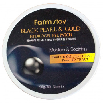 Купить - FarmStay Black Pearl & Gold Hydrogel Eye Patch - Гидрогелевые патчи для глаз