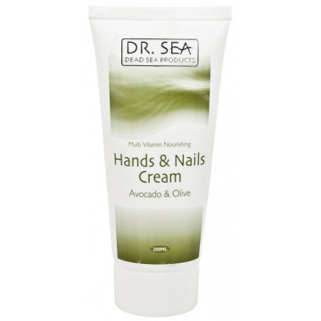 Купить - Dr. Sea Hands & Nails Cream - Мультивитаминный питательный крем для рук и ногтей с маслами авокадо и оливы