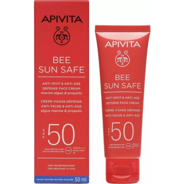 Купить - Apivita sun care anti-spot face cream SPF50 - Солнцезащитный крем для лица против пигментных пятен