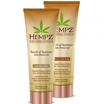 Купить - Hempz Touch of Summer Medium Moisturiser - Увлажняющее молочко для тела с бронзантом светлого оттенка