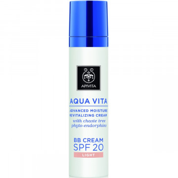 Купить - Apivita Aqua Vita Advanced Moisture Revitalizing Cream BB Cream SPF20 - Интенсивно увлажняющий ББ крем с фитоэндорфинами авраамового дерева