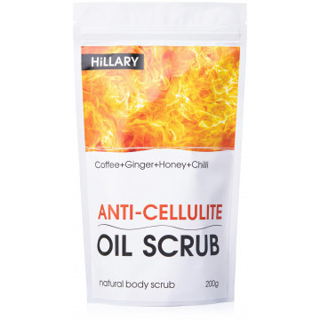 Купить - Hillary Anti-Cellulite Oil Scrub - Антицеллюлитный разогревающий скраб для тела