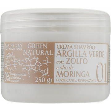 Купить - Alan Jey Green Natural Crema Shampoo - Крем-шампунь с зеленой глиной, цинком и маслом моринги