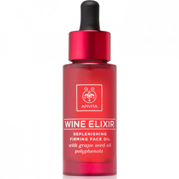 Купить - Apivita Wine Elixir Oil - Восстанавливающее масло для лица с полифенолами виноградных косточек 