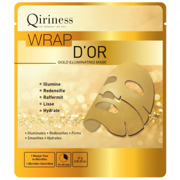 Купить - Qiriness Wrap d’Or Gold Illuminating Mask - Маска гидрогелевая с 24-каратным золотом