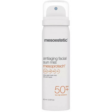 Купить - Mesoestetic Antiaging Facial Sun Mist SPF50+ - Солнцезащитный спрей для лица с антивозрастным эффектом