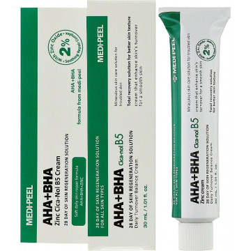 Купить - Medi-Peel AHA BHA Zinc Cica-Nol B5 Cream - Успокаивающий противовоспалительный крем с комплексом кислот, цинком и центеллой