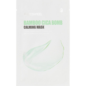 Купить - Medi Peel Bamboo Cica Bomb Calming Mask - Успокаивающая маска для лица с центеллой и бамбуком