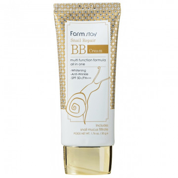 Купить - FarmStay Snail Repair BB Cream - Регенерирующий ВВ крем с муцином улитки
