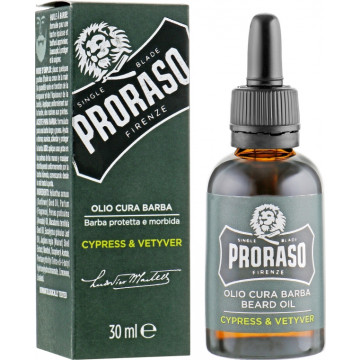 Купить - Proraso Cypress & Vetyver Beard Oil - Масло для бороды