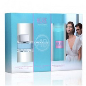 Купить - Antonio Banderas Blue Seduction for Women - Подарочный набор (EDT50+DEO150)