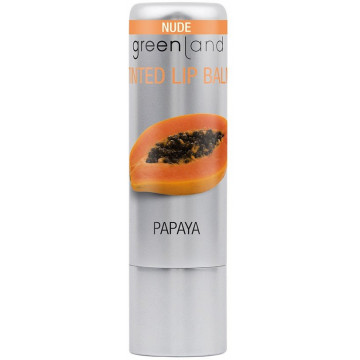 Купить - Greenland Glossy Balm & Butter Lip Balm Papaya - Бальзам для Губ "Персиковый Папайя"