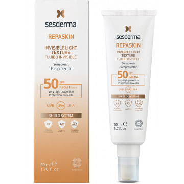 Купить - Sesderma Repaskin Invisible Light Texture SPF50+ - Солнцезащитный флюид для лица