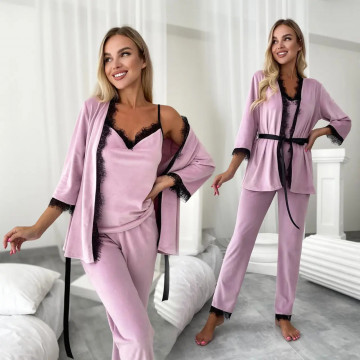 Купить - Annabelle - Домашний костюм-тройка (Пудра)