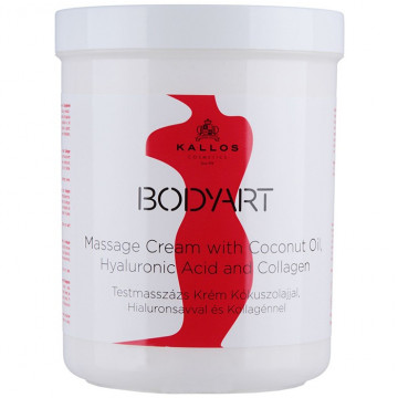 Купить - Kallos Bodyart Massage Cream with Coconut Oil, Hyaluronic Acid and Collagen - Крем для массажа тела с кокосовым маслом, гиалуроновой кислотой и коллагеном