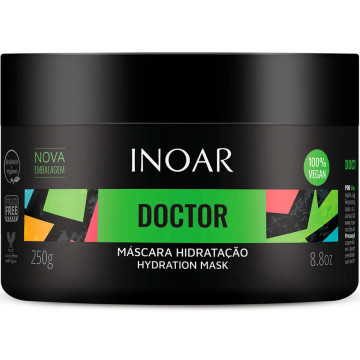 Купить - Inoar Doctor Hydration Mask - Маска для увлажнения волос масло льна и витамин Е 