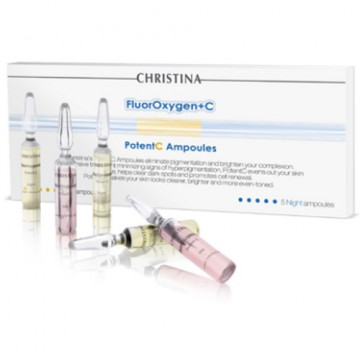 Купить - Christina FluorOxygen + C PotantC Ampoules Kit - Набор ампул с сывороткой для осветления кожи