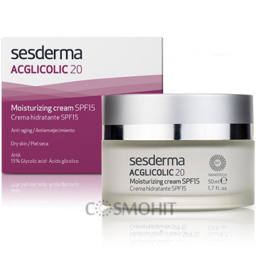 Купить - Sesderma Acglicolic 20 Moisturizing Cream SPF15 - Увлажняющий крем с SPF15