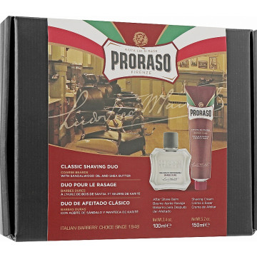 Купить - Proraso Red Classic Shaving Duo - Подарочный набор для бритья жесткой щетины