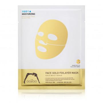 Купить - The Oozoo Face Gold Foilayer Mask - Золотая фольга 3х-слойная экспресс-маска с термоэффектом 