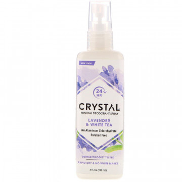 Купить - Crystal Essence Lavender & White Tea Spray - Дезодорант-спрей Кристалл Эссенс «Лаванда и Белый Чай»