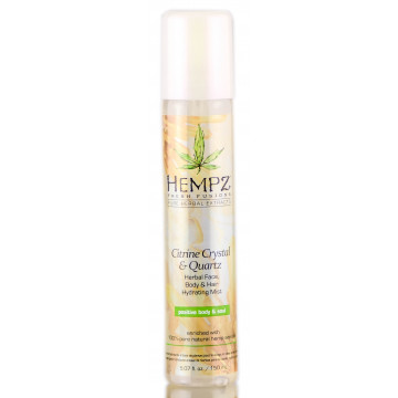 Купить - Hempz Citrine Crystal and Quartz Herbal Face Body and Hair Hydrating Mist - Освежающий спрей для тела "Цитрус и кварц"