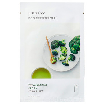 Купить - Innisfree My Real Squeeze Mask Broccoli - Тканевая маска с брокколи