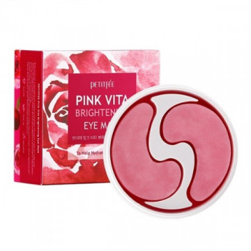 Купить - Petitfee & Koelf Pink Vita Brightening Eye Mask - Осветляющие патчи под глаза на основе эссенции розовой воды