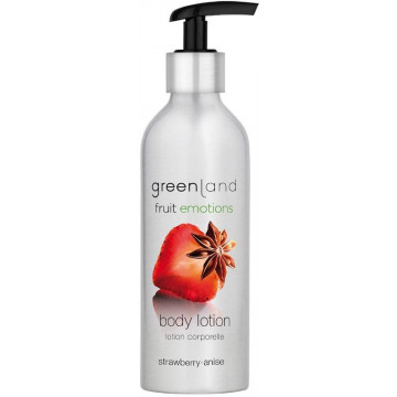 Купить - Greenland Fruit Emotions Body Lotion Strawberry-Anise With Pump - Лосьон для тела с помпой "Клубника-анис"