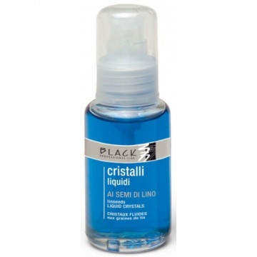 Купить - Black Professional Line Liquid Crystals + Linseeds Blue 50 мл - Жидкие кристаллы с экстрактом семени льна голубые для ухода и защиты волос