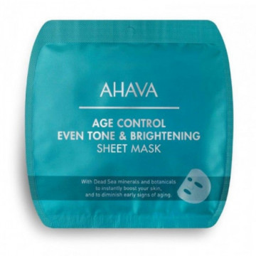 Купить - Ahava Age Control Even Tone&Brightening Sheet Mask - Осветляющая омолаживающая тканевая маска