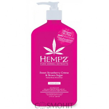 Купить - Hempz Herbal Body Moisturizer Limited Edition - Крем для закрепления загара и увлажнения кожи (клубника и тростниковый сахар)
