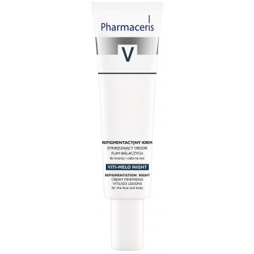 Купить - Pharmaceris V Repigmentation Night Cream Viti-Melo - Репигментационный ночной крем сокращающий область пятен витилиго