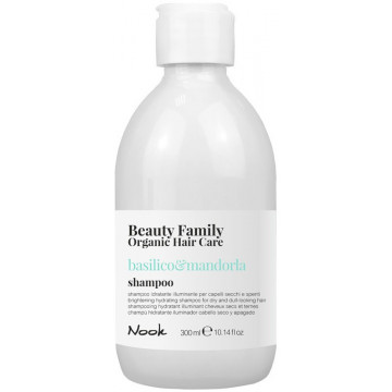 Купить - Nook Beauty Family Organic Basilico & Mandorla Shampoo - Шампунь "Яркость, Увлажнение и Блеск" для сухих, тусклых волос