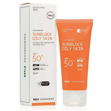 Купить - Innoaesthetics Sunblock SPF 50+ for Oily Skin - Солнцезащитный крем для жирной и проблемной кожи лица с увлажняющим и антиоксидантным действием