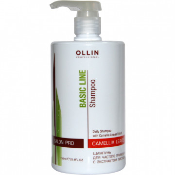 Купить - OLLIN Basic Line Daily Shampoo with Camellia Leaves Extract - Шампунь для частого применения с экстрактом листьев камелии