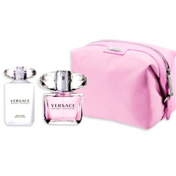 Купить - Versace Bright Crystal - Набор (EDT90+B/L100+ косметичка)