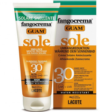 Купить - GUAM Fangocrema Sole Slimming-Tanning Treatment Cream - Солнцезащитный Фанго-Крем SPF 30 Стройный Силуэт