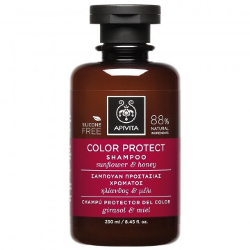 Купить - Apivita shampoo for colored hair with sunflower&honey - Шампунь "Защита цвета" с подсолнухом и медом 