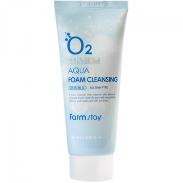 Купить - FarmStay O2 Premium Aqua Foam Cleansing - Кислородная пенка для умывания