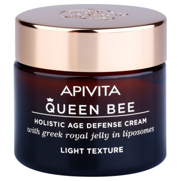 Купить - Apivita queen bee light texture age defense cream - Легкий крем для комплексной защиты от старения кожи 