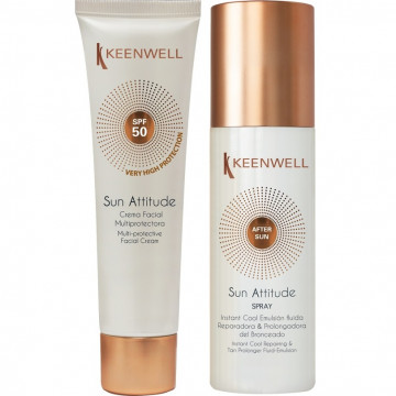 Купить - Keenwell Facial Cream SPF 50 + After Sun - Солнцезащитный крем для лица SPF 50 + Увлажняющая эмульсия-спрей после загара