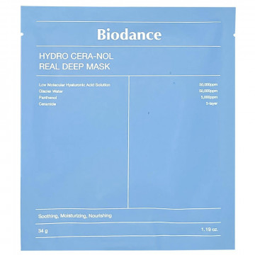 Купить - Biodance Hydro Cera-Nol Real Deep Mask - Ночная гидрогелевая маска с керамидами для увлажнения кожи лица