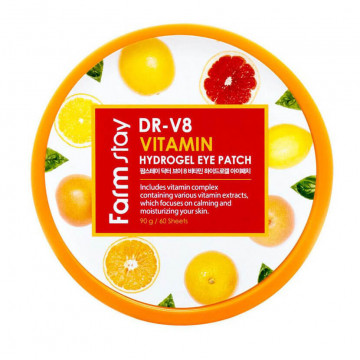 Купить - FarmStay Dr.V8 Vitamin Hydrogel Eye Patch - Витаминные патчи для глаз