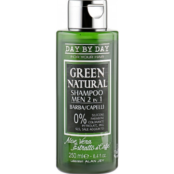 Купить - Alan Jey Green Natural Shampoo 2in1 - Мужской шампунь 2 в 1 для бороды и волос