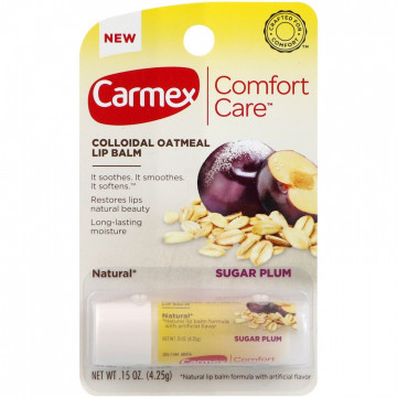 Купить - Carmex Comfort Care Colloidal Oatmeal Lip Balm Sugar Plum Stick - Бальзам для губ в стике