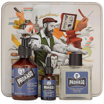 Купить - Proraso Azur Lime Beard Kit - Подарочный набор для ухода за бородой