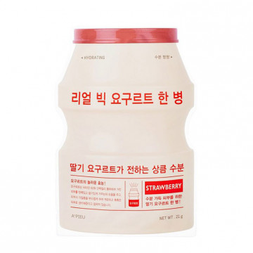 Купить - A'Pieu Real Big Yogurt One-Bottle Hydrating Face Mask Strawberry - Тканевая маска для лица с клубникой